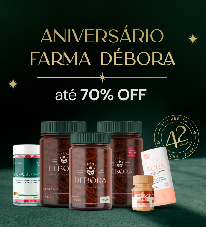 Banner 42 Anos Farma Débora 70% OFF